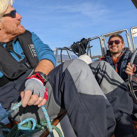 Andi et Michi profitent du voyage