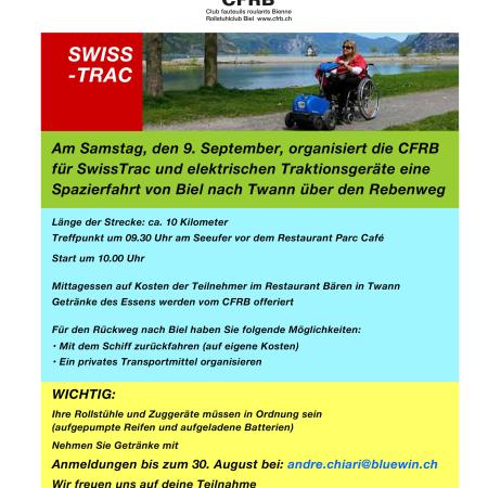 Sortie Swisstrac - Einladung